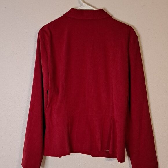 Sag Harbor Red Zip-Up Jacket size 12 - Picture 3 of 5